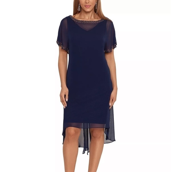 BETSY & ADAM Women's Chiffon Dress - Picture 1 of 7